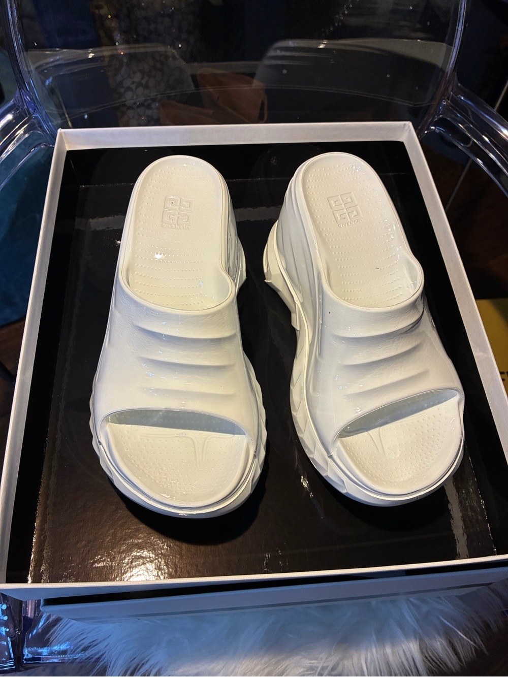 Givenchy Women's Marshmallow Wedge Sandals White